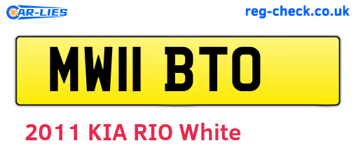 MW11BTO are the vehicle registration plates.