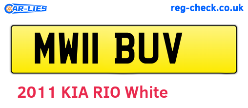 MW11BUV are the vehicle registration plates.