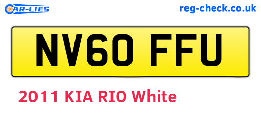 NV60FFU are the vehicle registration plates.