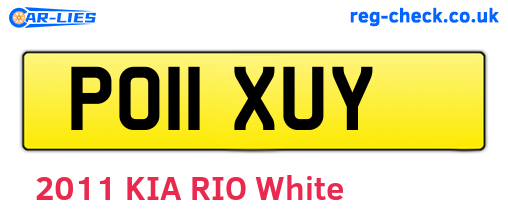 PO11XUY are the vehicle registration plates.