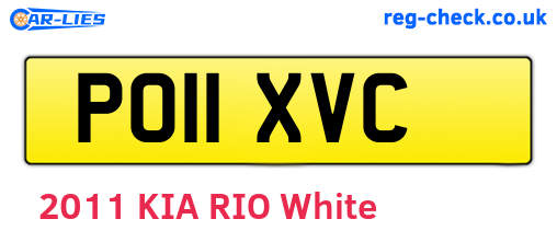 PO11XVC are the vehicle registration plates.
