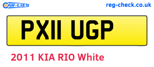 PX11UGP are the vehicle registration plates.