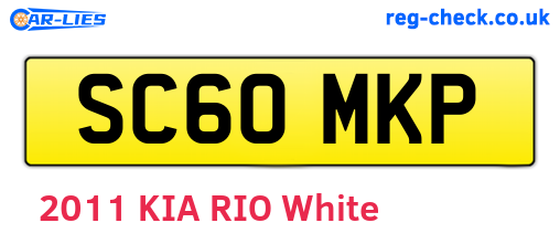 SC60MKP are the vehicle registration plates.