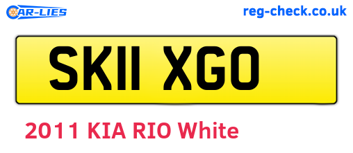 SK11XGO are the vehicle registration plates.