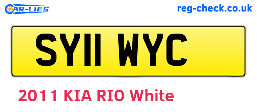 SY11WYC are the vehicle registration plates.