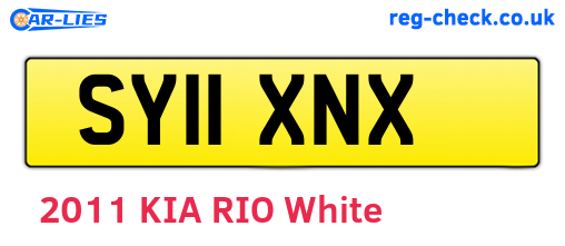 SY11XNX are the vehicle registration plates.