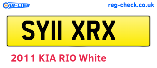 SY11XRX are the vehicle registration plates.