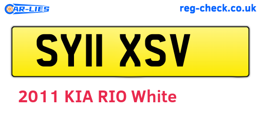 SY11XSV are the vehicle registration plates.