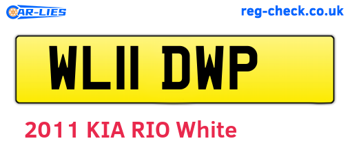 WL11DWP are the vehicle registration plates.