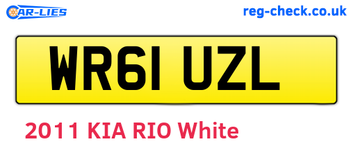 WR61UZL are the vehicle registration plates.