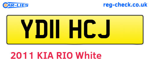 YD11HCJ are the vehicle registration plates.