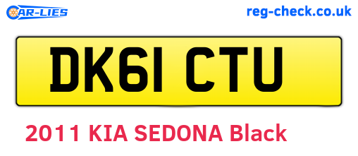 DK61CTU are the vehicle registration plates.