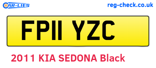 FP11YZC are the vehicle registration plates.