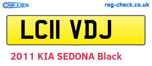 LC11VDJ are the vehicle registration plates.