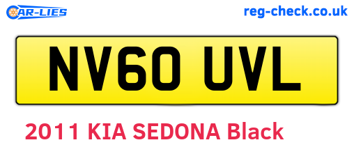 NV60UVL are the vehicle registration plates.