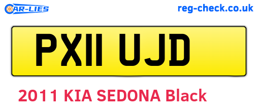 PX11UJD are the vehicle registration plates.