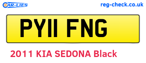 PY11FNG are the vehicle registration plates.