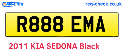 R888EMA are the vehicle registration plates.