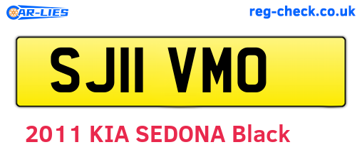 SJ11VMO are the vehicle registration plates.