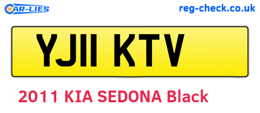 YJ11KTV are the vehicle registration plates.