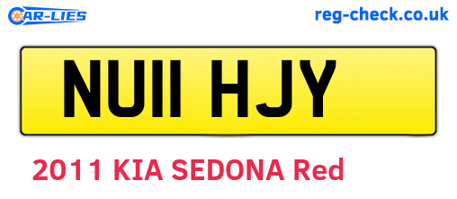 NU11HJY are the vehicle registration plates.