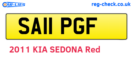 SA11PGF are the vehicle registration plates.