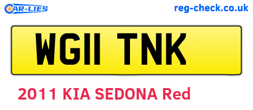WG11TNK are the vehicle registration plates.