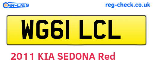 WG61LCL are the vehicle registration plates.