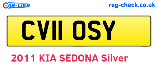 CV11OSY are the vehicle registration plates.