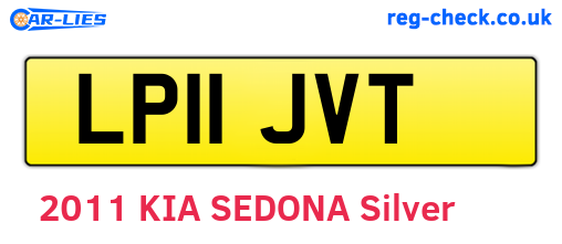 LP11JVT are the vehicle registration plates.