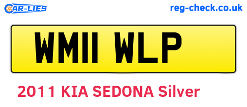 WM11WLP are the vehicle registration plates.