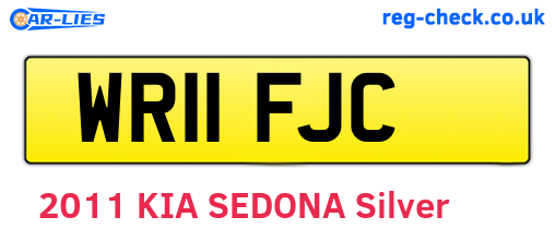 WR11FJC are the vehicle registration plates.