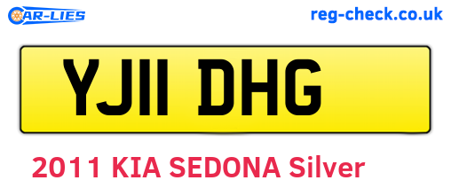 YJ11DHG are the vehicle registration plates.