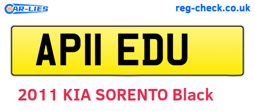 AP11EDU are the vehicle registration plates.