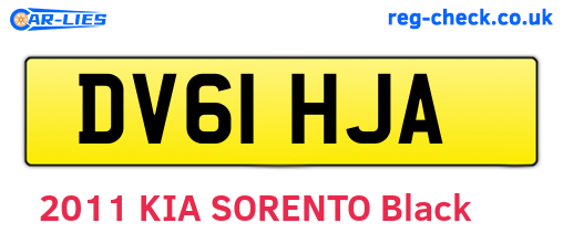 DV61HJA are the vehicle registration plates.