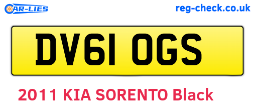 DV61OGS are the vehicle registration plates.