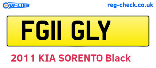 FG11GLY are the vehicle registration plates.