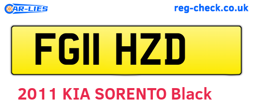 FG11HZD are the vehicle registration plates.