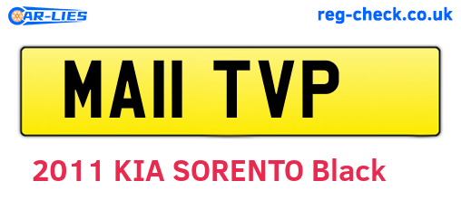 MA11TVP are the vehicle registration plates.