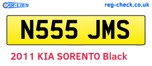 N555JMS are the vehicle registration plates.