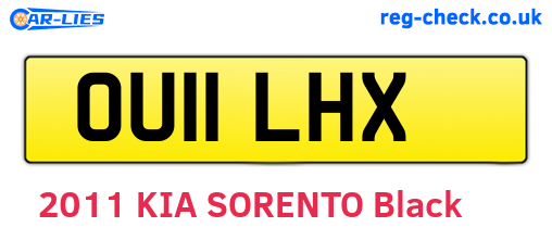 OU11LHX are the vehicle registration plates.