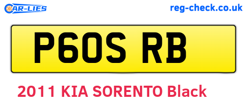 P60SRB are the vehicle registration plates.