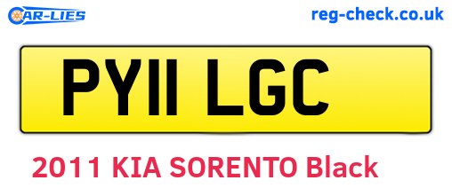 PY11LGC are the vehicle registration plates.