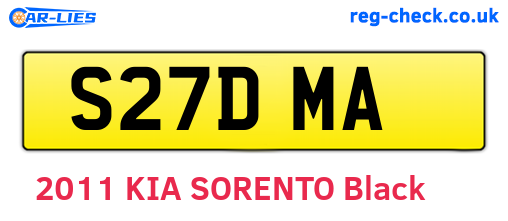 S27DMA are the vehicle registration plates.