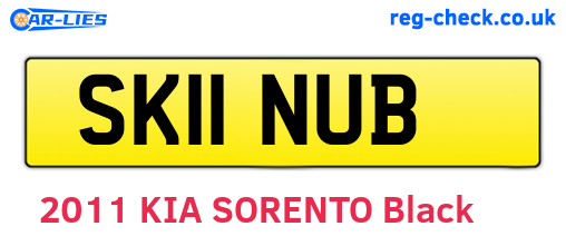SK11NUB are the vehicle registration plates.