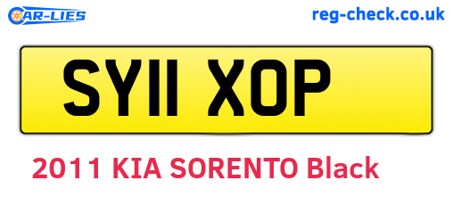 SY11XOP are the vehicle registration plates.