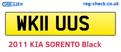 WK11UUS are the vehicle registration plates.