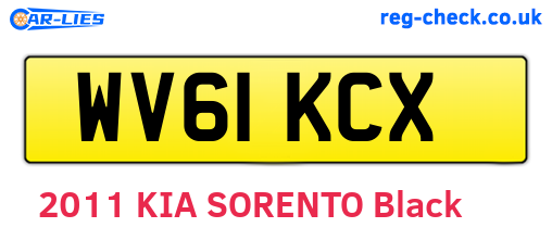 WV61KCX are the vehicle registration plates.