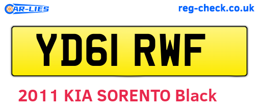 YD61RWF are the vehicle registration plates.