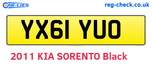 YX61YUO are the vehicle registration plates.